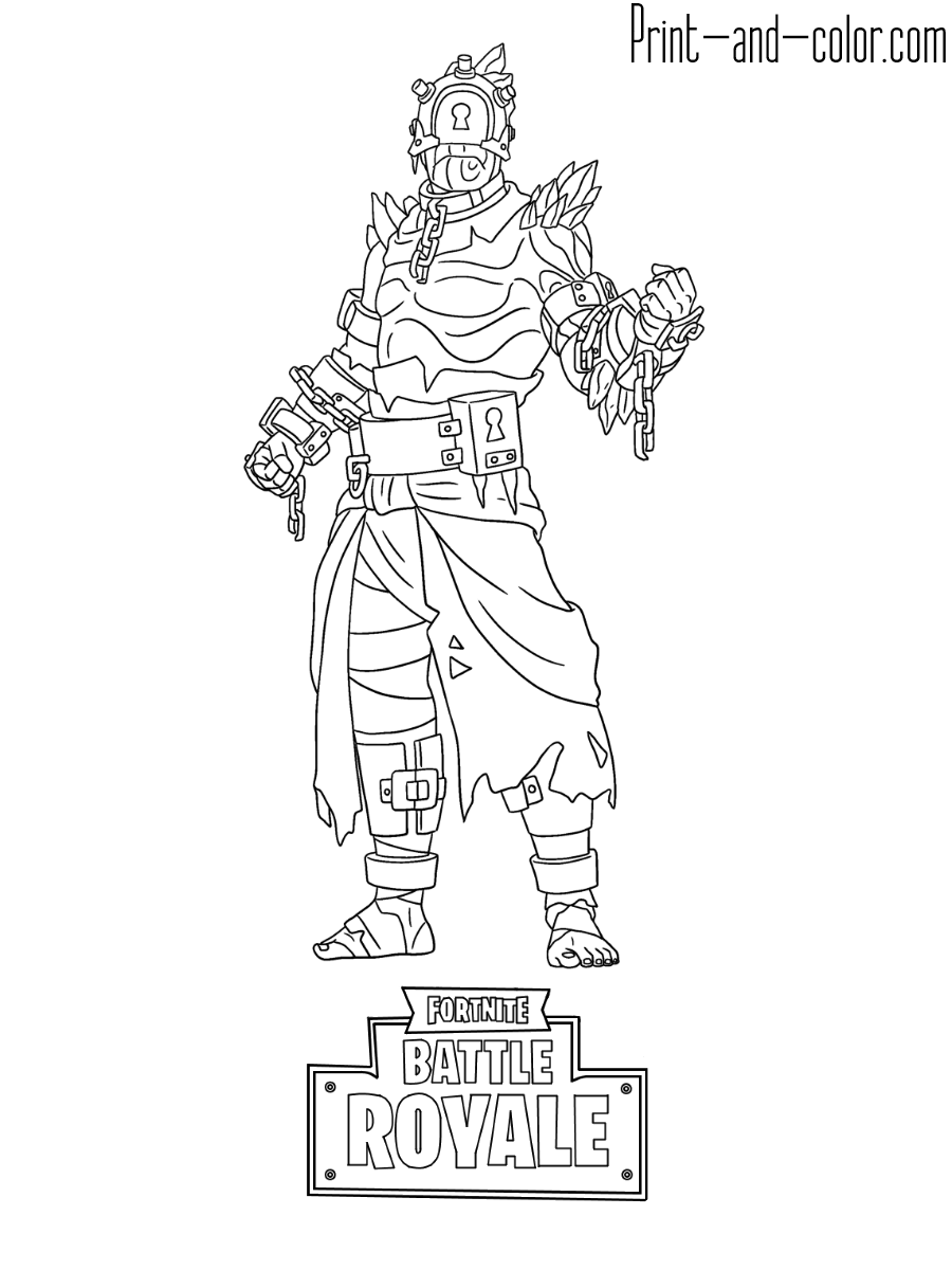 Cool Fortnite Coloring Pages Skins 147