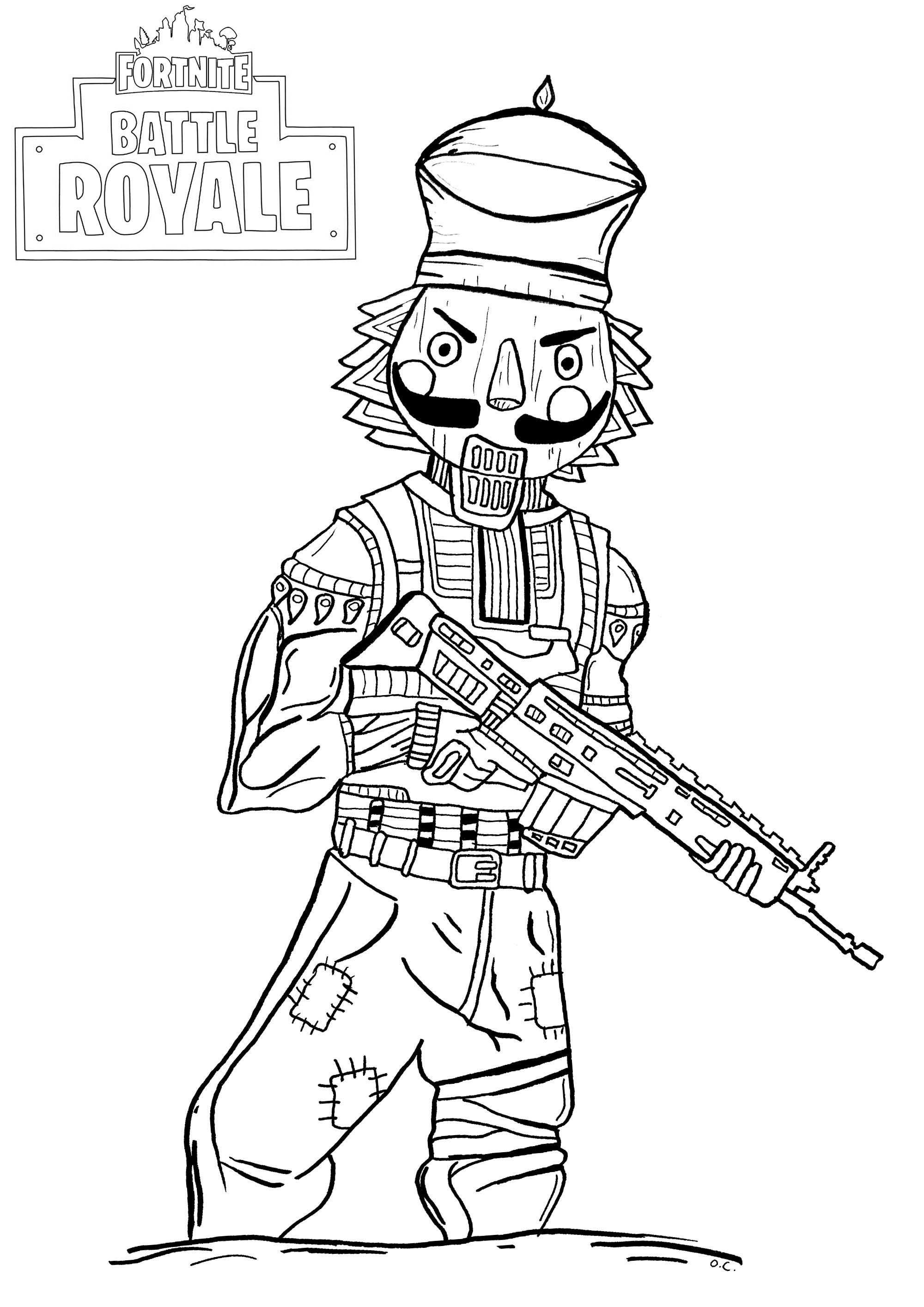 Cool Fortnite Coloring Pages Skins 148