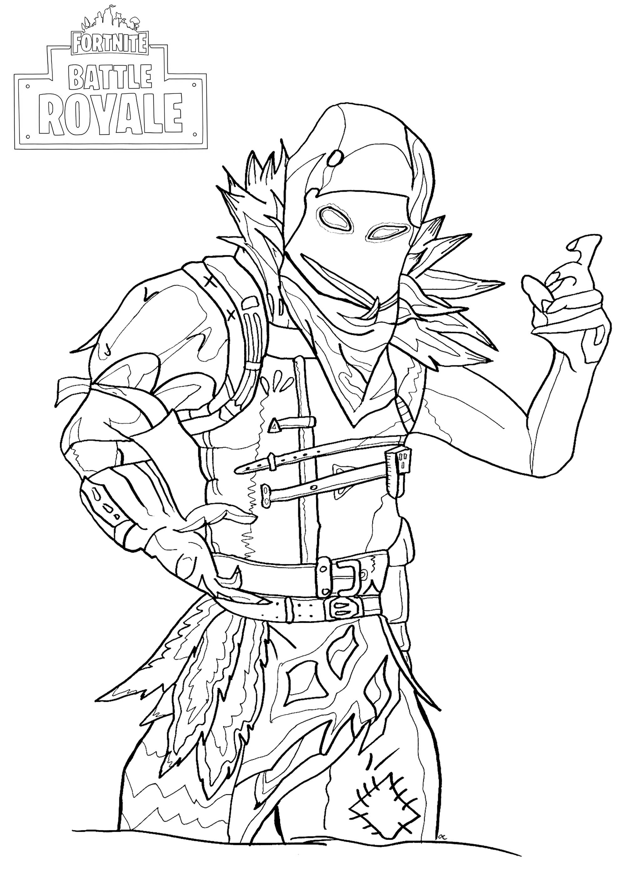 Cool Fortnite Coloring Pages Skins 152