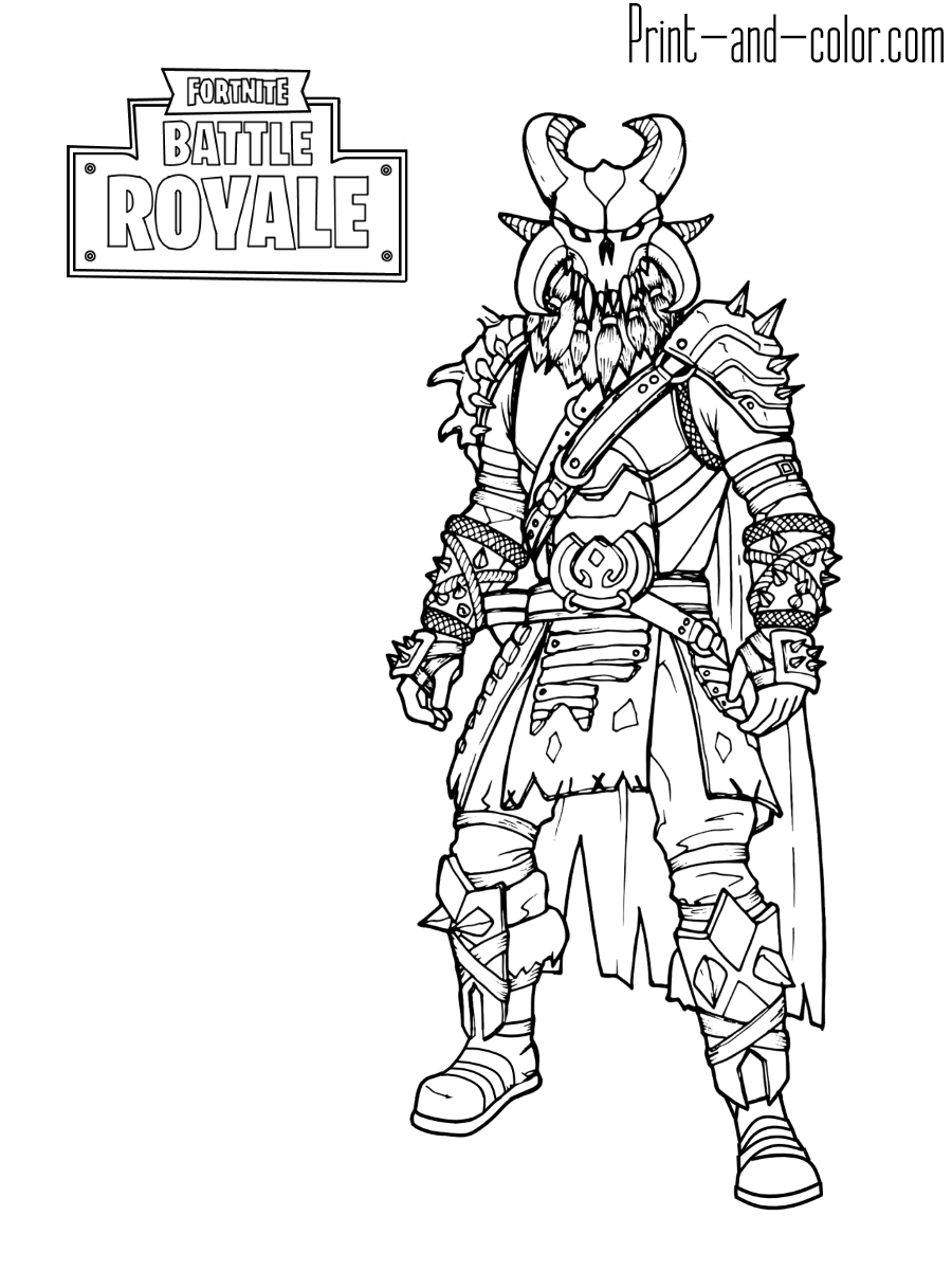 Cool Fortnite Coloring Pages Skins 16