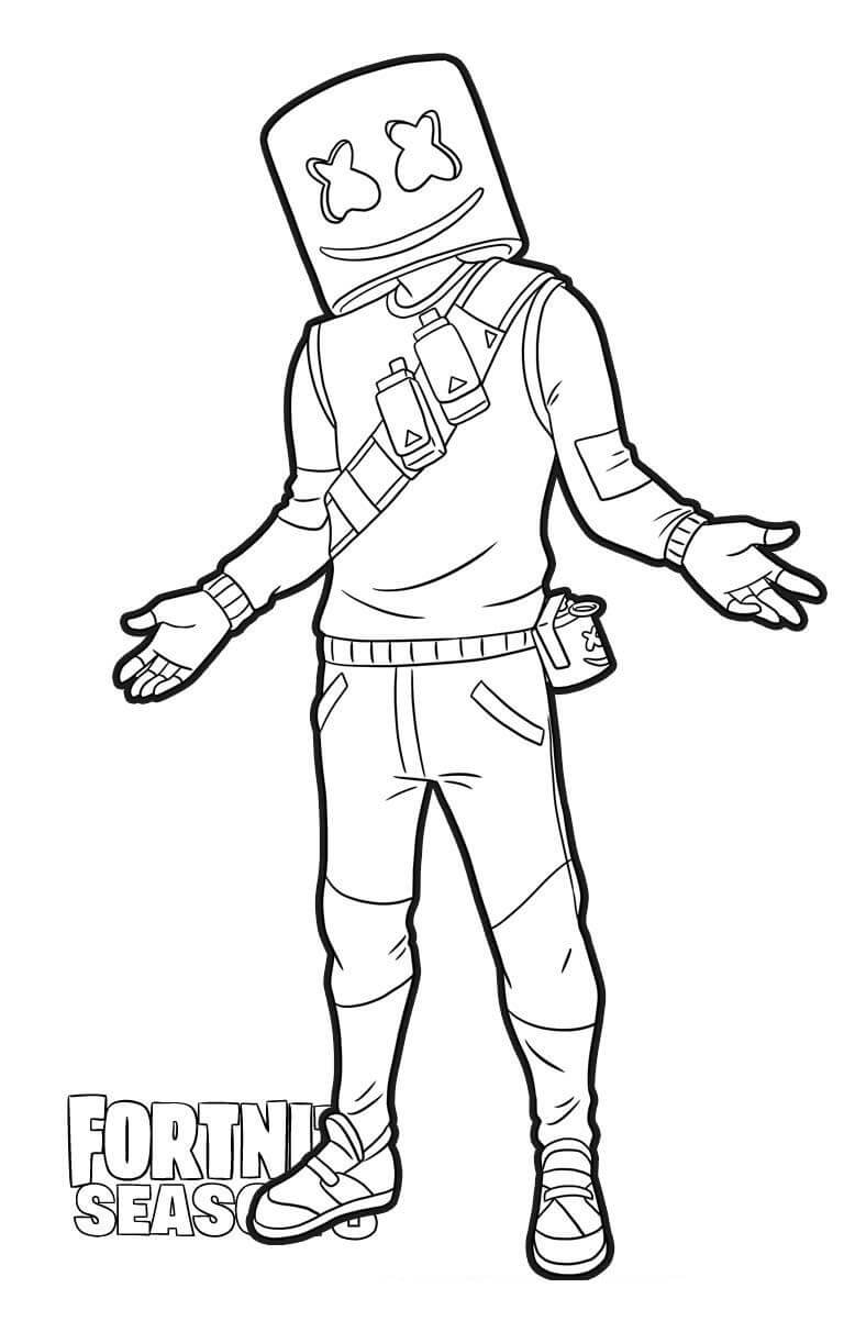 Cool Fortnite Coloring Pages Skins 161