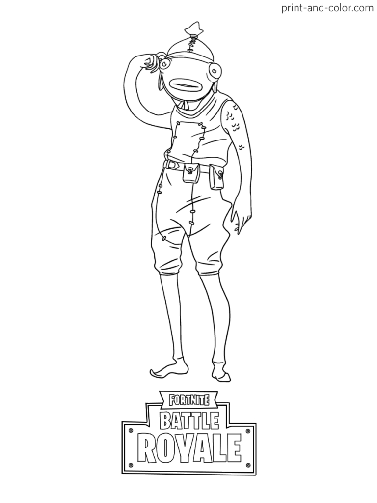 Cool Fortnite Coloring Pages Skins 163