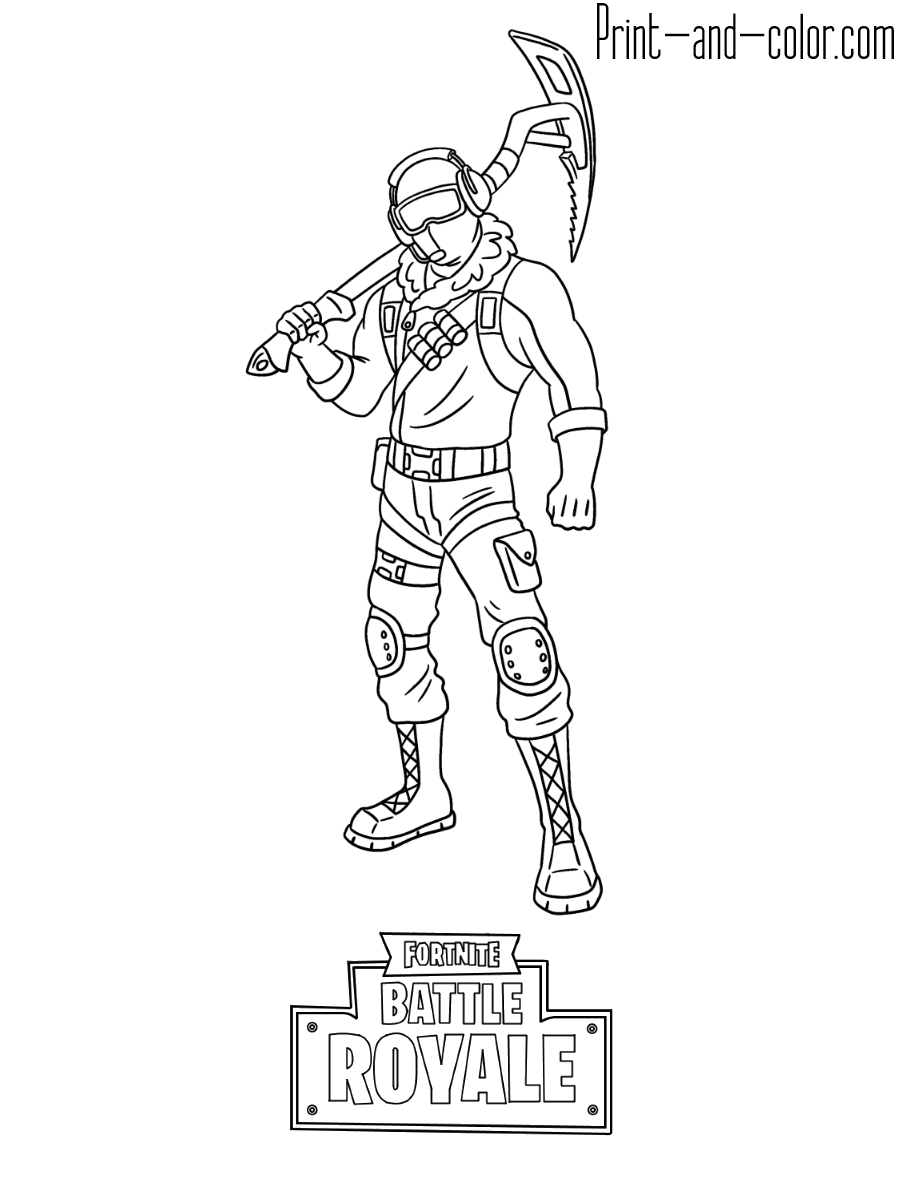 Cool Fortnite Coloring Pages Skins 164