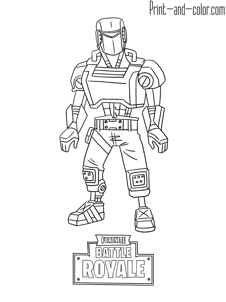 Cool Fortnite Coloring Pages Skins 167