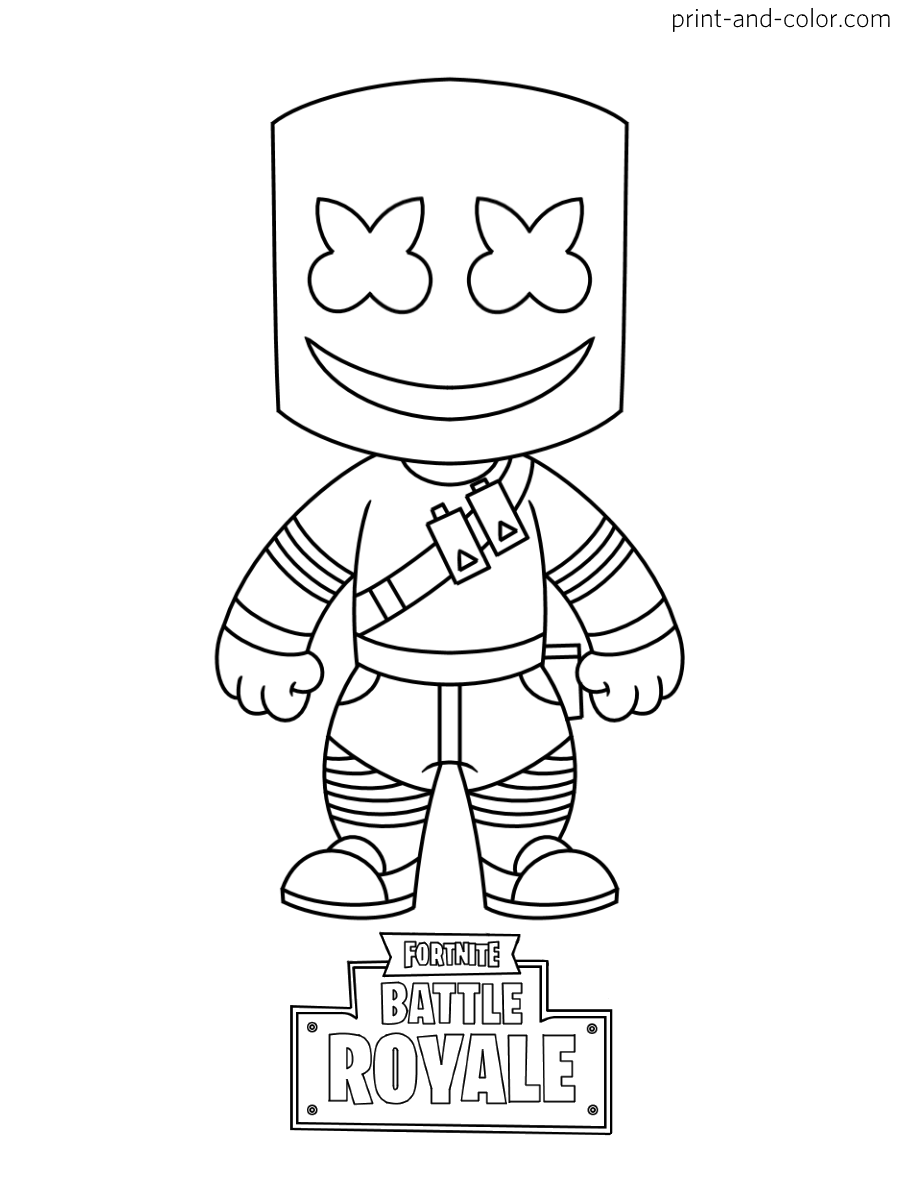 Cool Fortnite Coloring Pages Skins 23