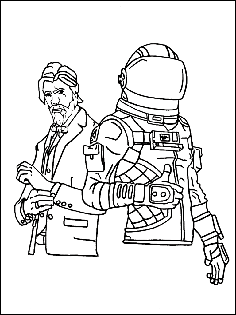 Cool Fortnite Coloring Pages Skins 49