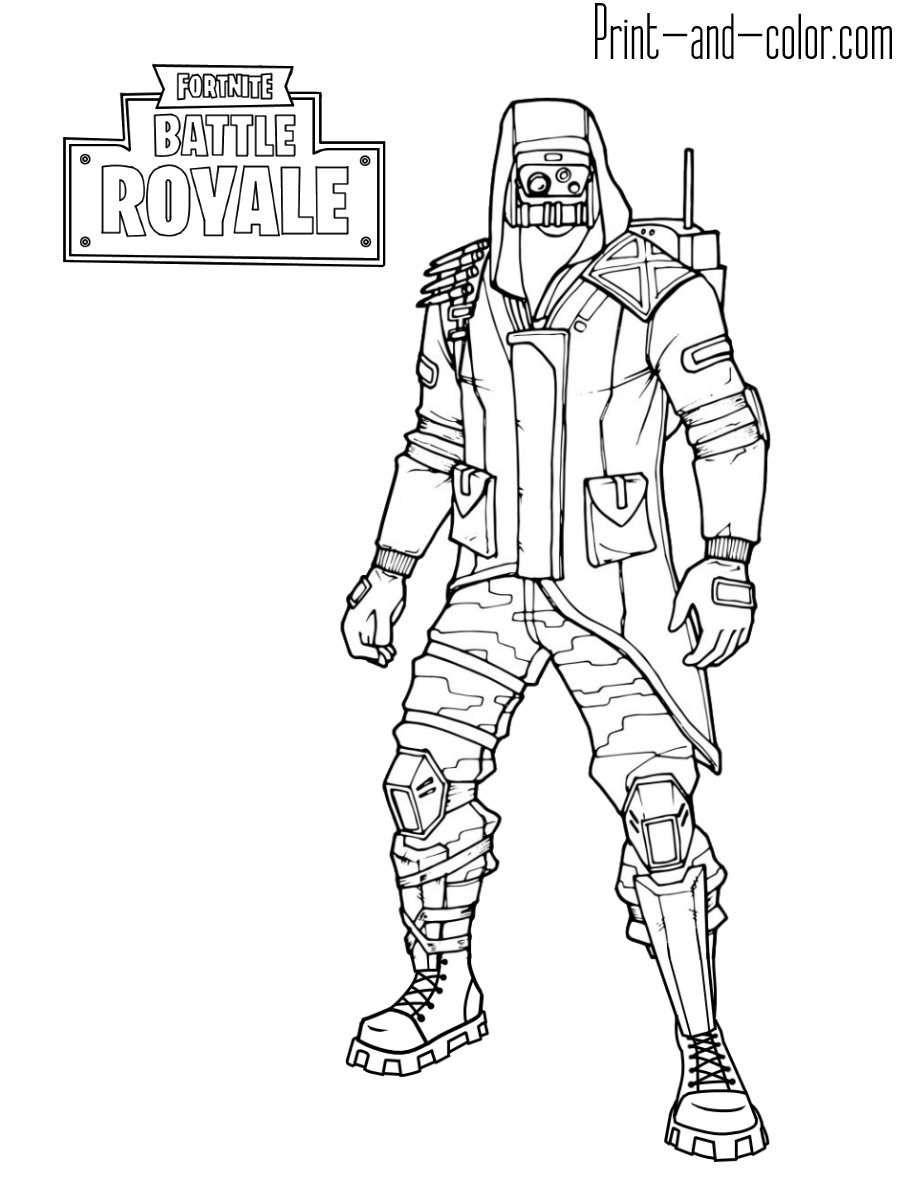 Cool Fortnite Coloring Pages Skins 53