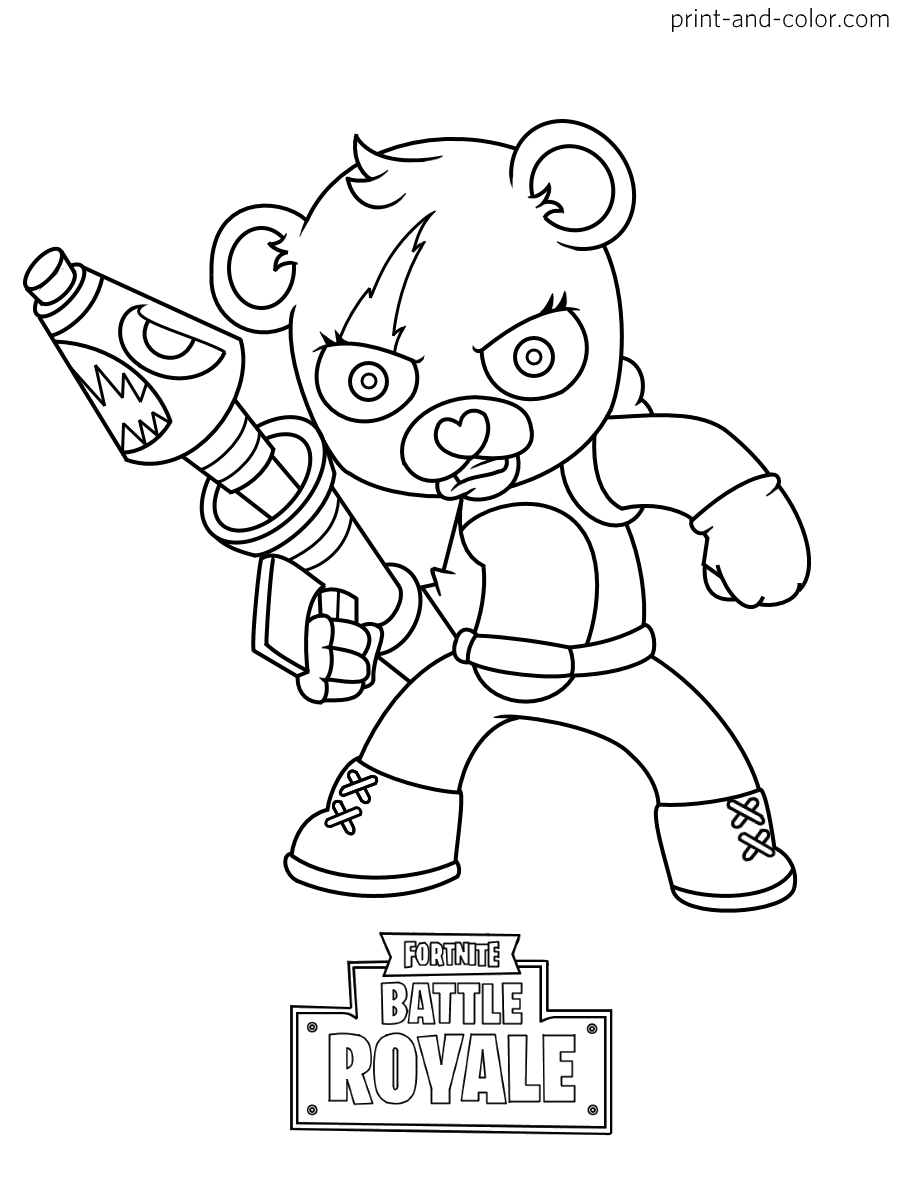 Cool Fortnite Coloring Pages Skins 58