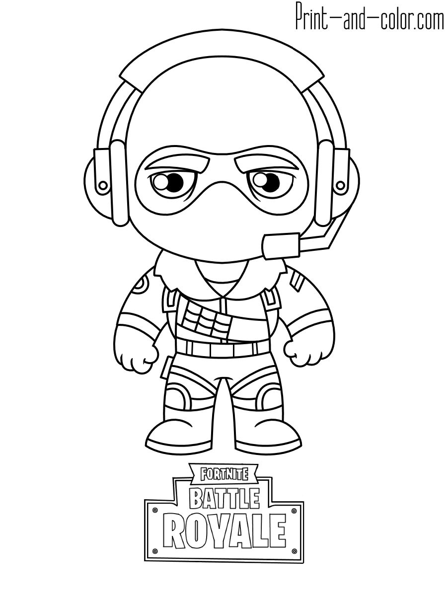 Cool Fortnite Coloring Pages Skins 64