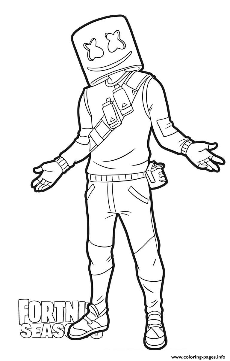 Cool Fortnite Coloring Pages Skins 65