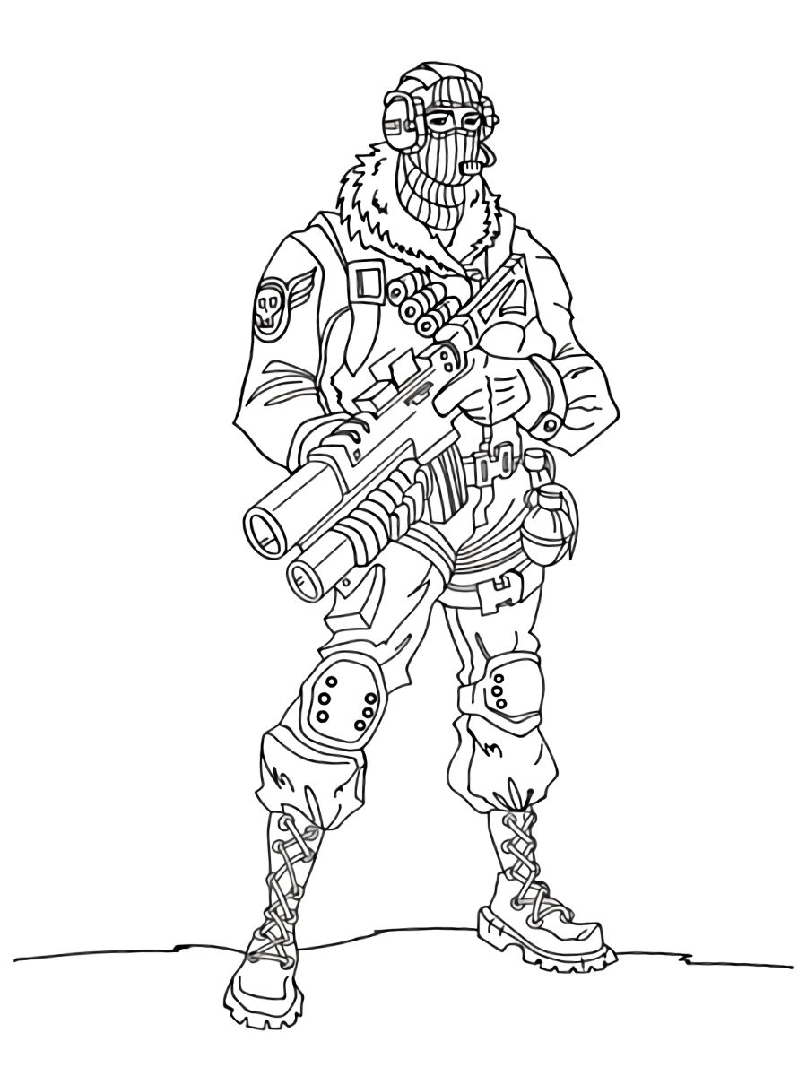 Cool Fortnite Coloring Pages Skins 68