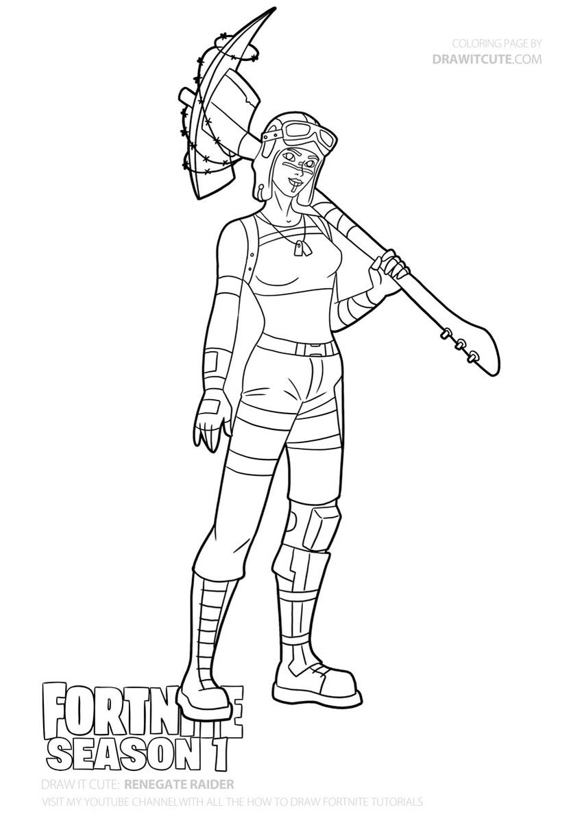 Cool Fortnite Coloring Pages Skins 72