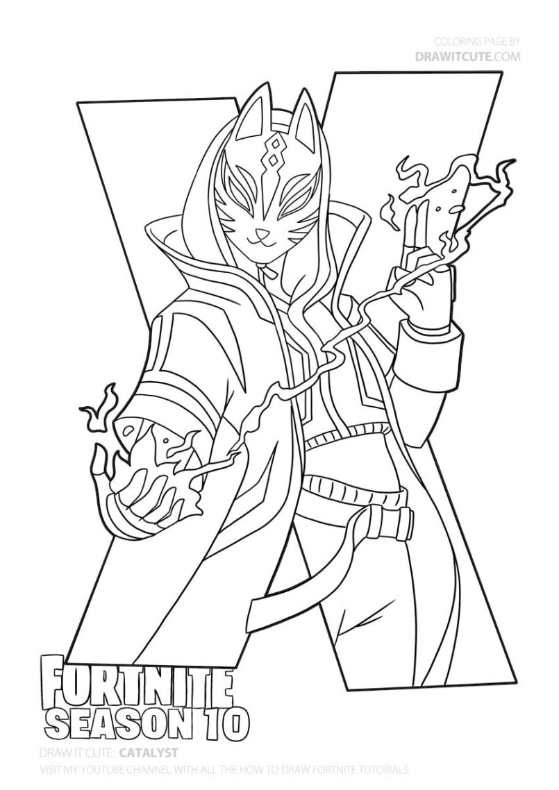 Cool Fortnite Coloring Pages Skins 75