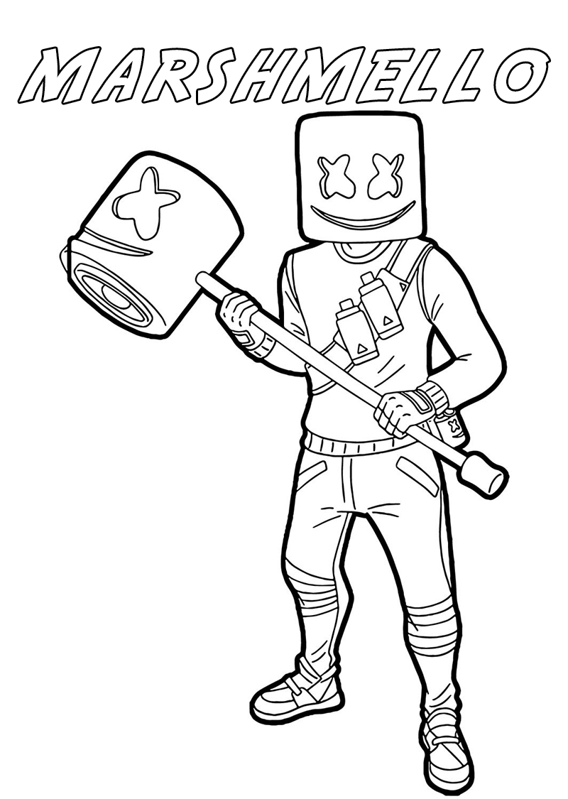 Cool Fortnite Coloring Pages Skins 79