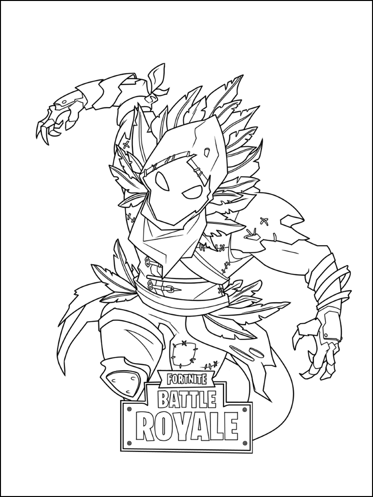 Cool Fortnite Coloring Pages Skins 8