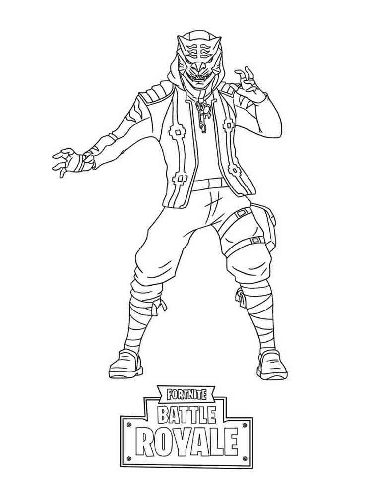 Cool Fortnite Coloring Pages Skins 86