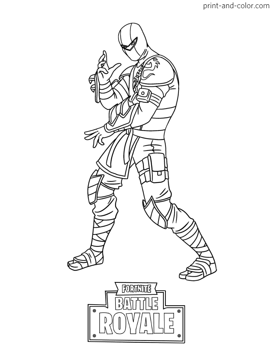 Cool Fortnite Coloring Pages Skins 89