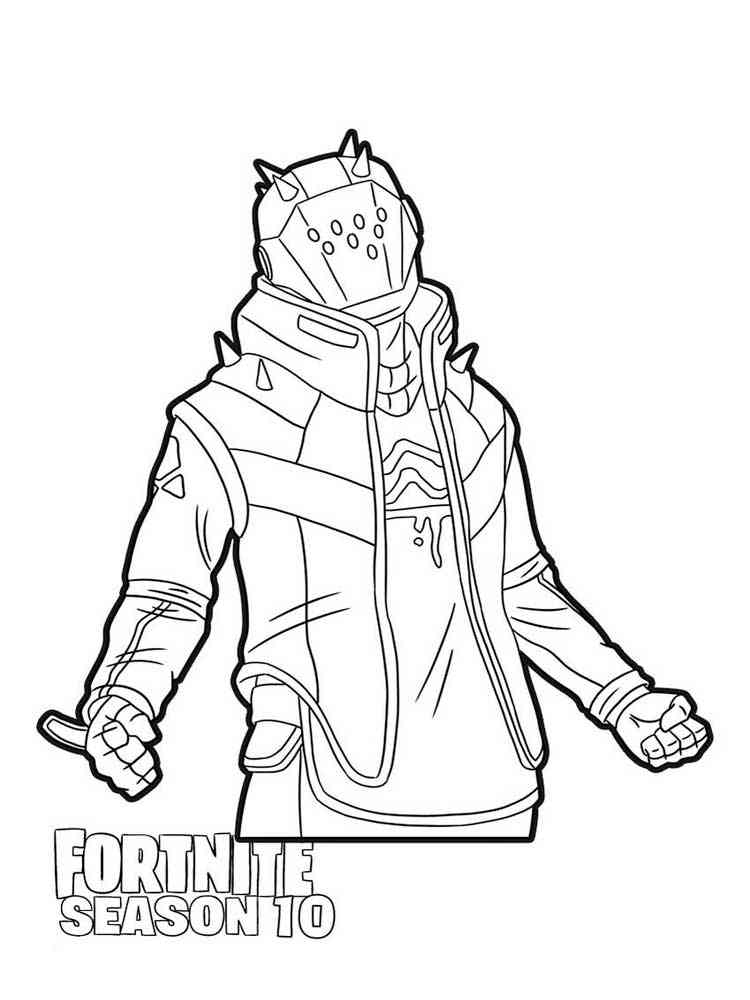 Cool Fortnite Coloring Pages Skins 90