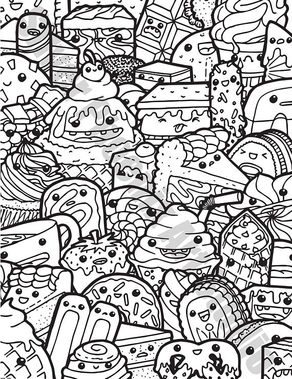 Cute Kawaii Food Coloring Pages FREE Printable 104