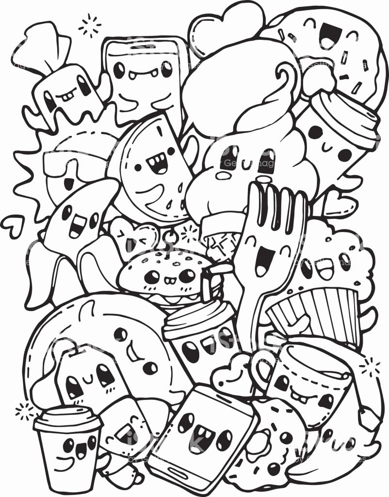 Cute Kawaii Food Coloring Pages FREE Printable 109