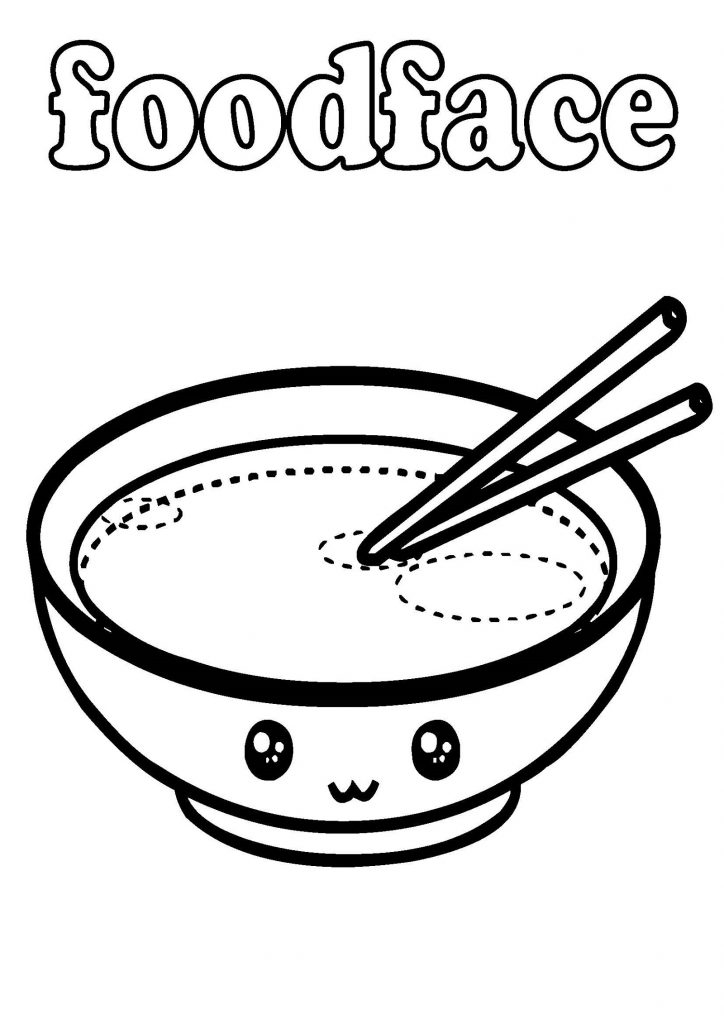 Cute Kawaii Food Coloring Pages FREE Printable 110