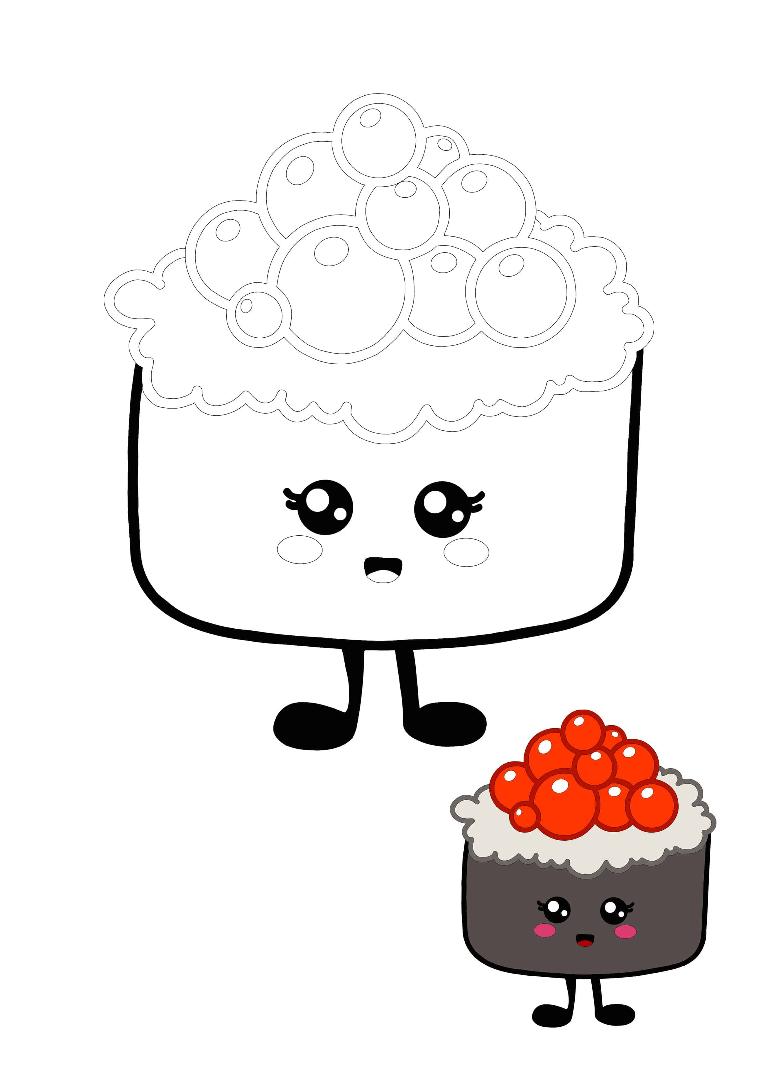 Cute Kawaii Food Coloring Pages FREE Printable 111