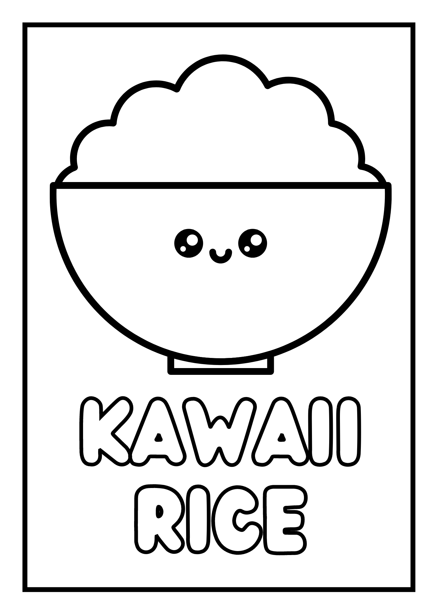 Cute Kawaii Food Coloring Pages FREE Printable 147