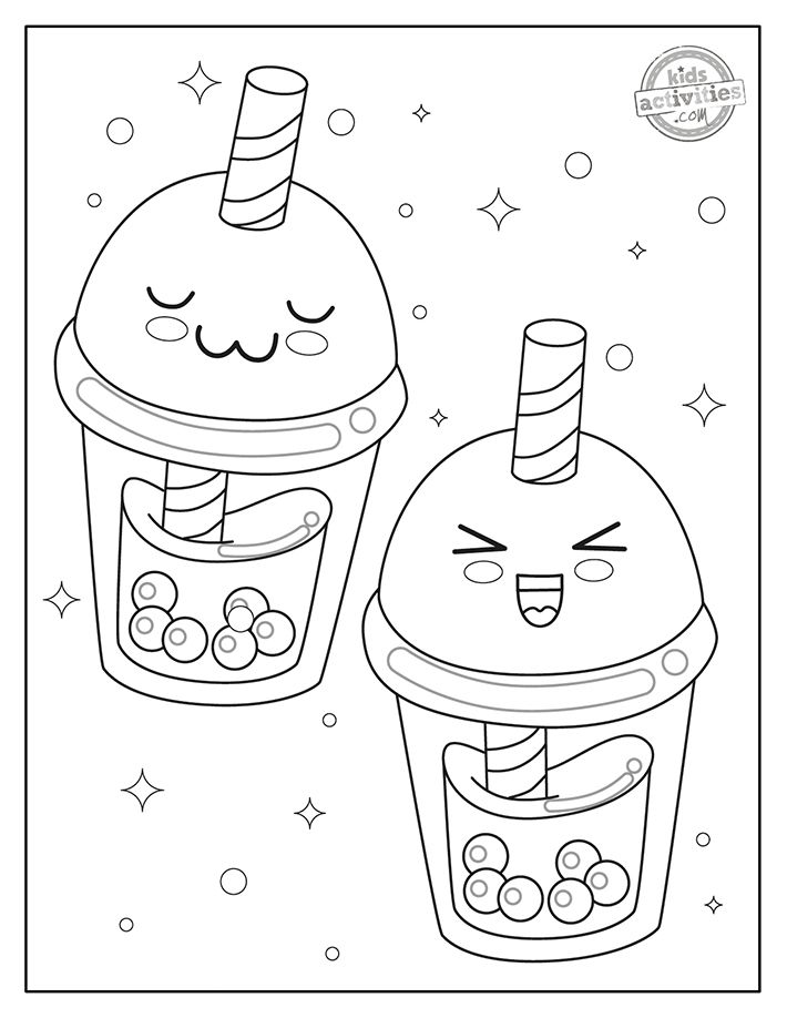 Cute Kawaii Food Coloring Pages FREE Printable 151