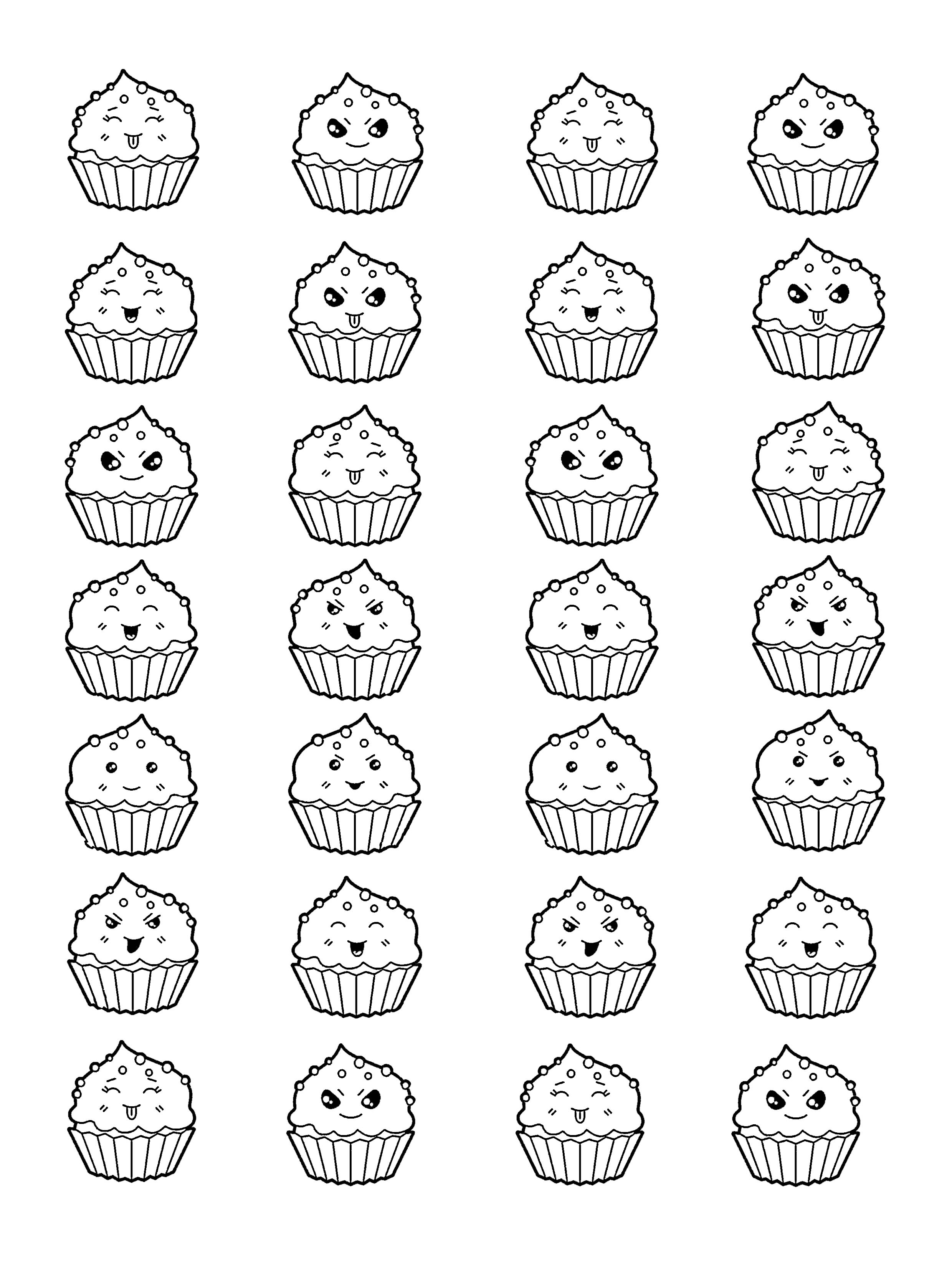 Cute Kawaii Food Coloring Pages FREE Printable 155