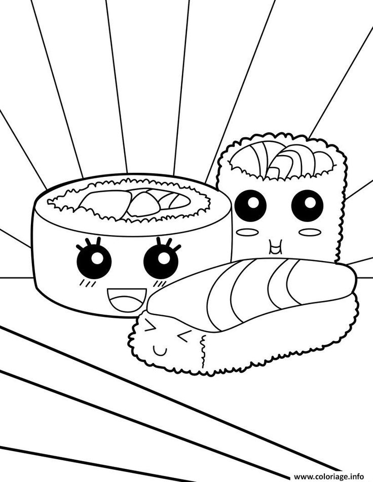 Cute Kawaii Food Coloring Pages FREE Printable 18