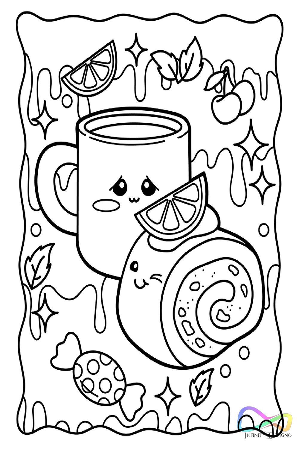 Cute Kawaii Food Coloring Pages FREE Printable 22