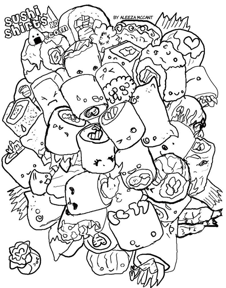 Cute Kawaii Food Coloring Pages FREE Printable 25