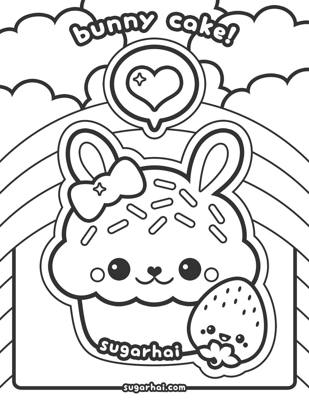 Cute Kawaii Food Coloring Pages FREE Printable 49