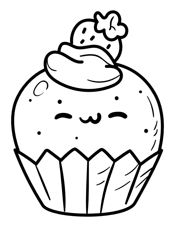 Cute Kawaii Food Coloring Pages FREE Printable 55