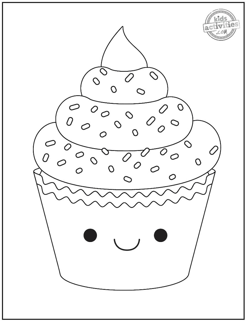 Cute Kawaii Food Coloring Pages FREE Printable 6