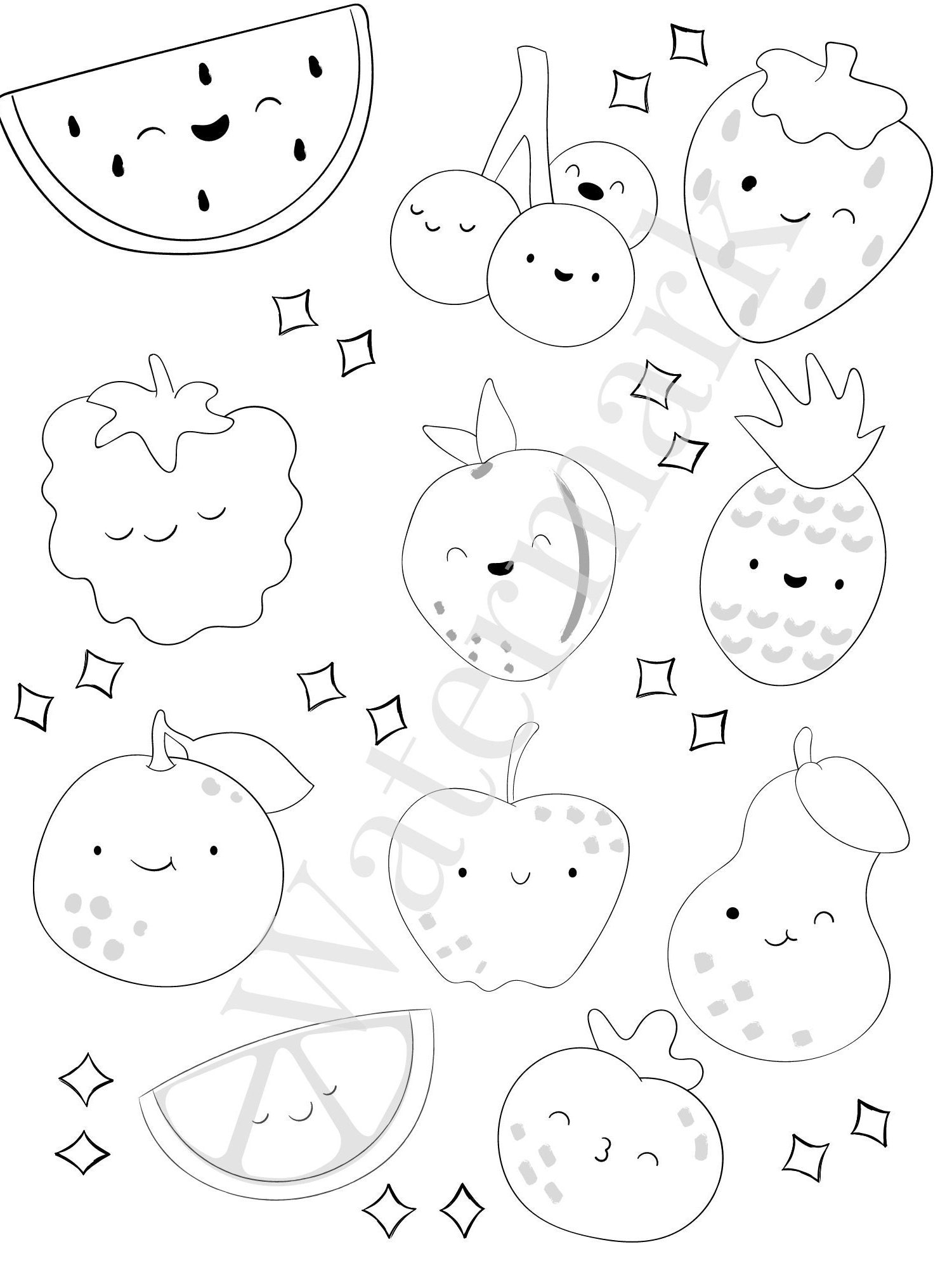 Cute Kawaii Food Coloring Pages FREE Printable 63