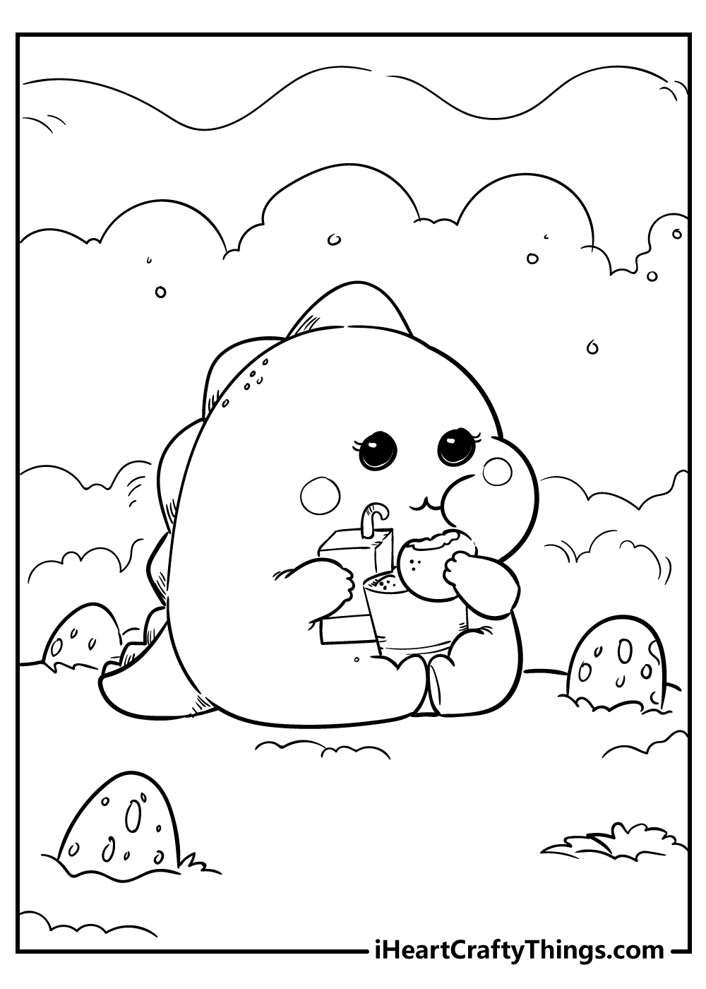 Cute Kawaii Food Coloring Pages FREE Printable 74