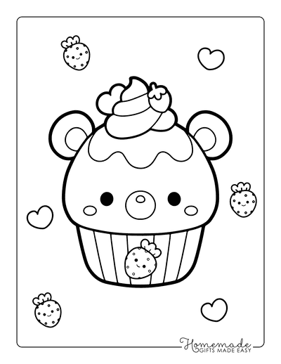 Cute Kawaii Food Coloring Pages FREE Printable 86