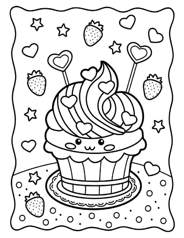 Cute Kawaii Food Coloring Pages FREE Printable 92