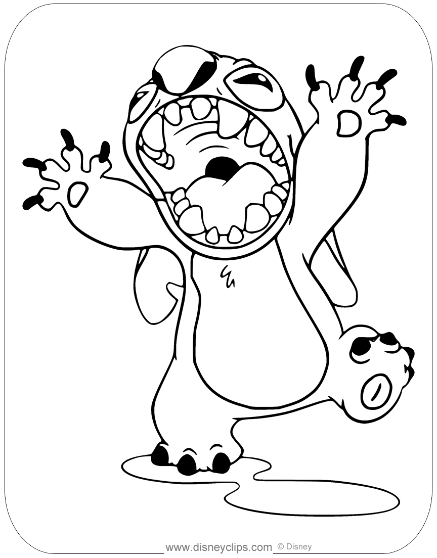 Cute Stitch Coloring Pages for Kids 10