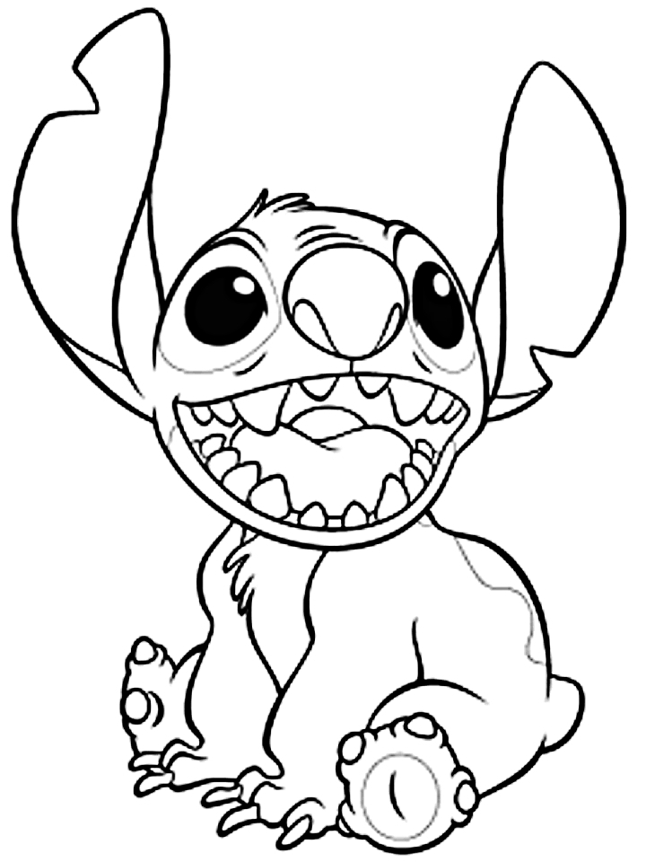 Cute Stitch Coloring Pages for Kids 103