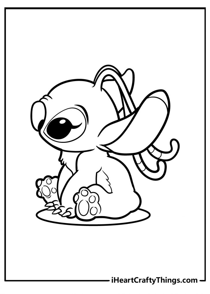 Cute Stitch Coloring Pages for Kids 105