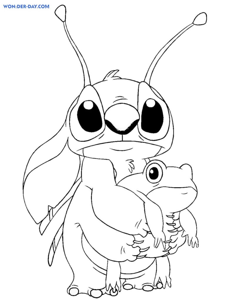 Cute Stitch Coloring Pages for Kids 108