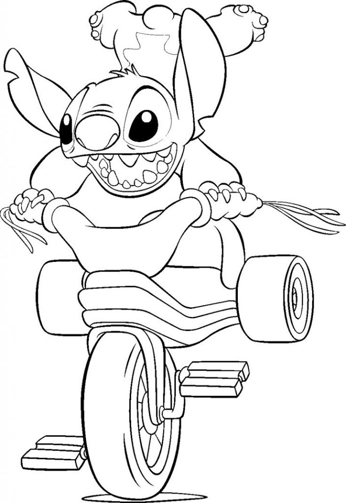 Cute Stitch Coloring Pages for Kids 111