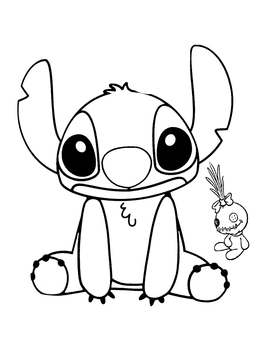 Cute Stitch Coloring Pages for Kids 117