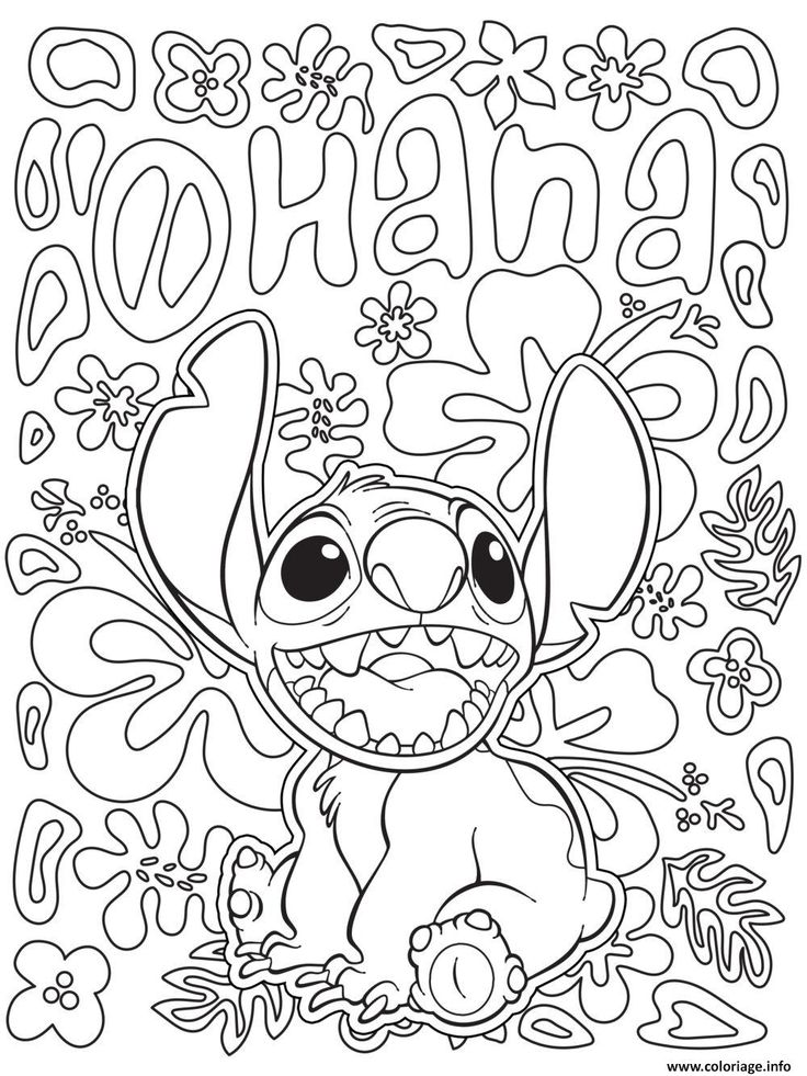 Cute Stitch Coloring Pages for Kids 12