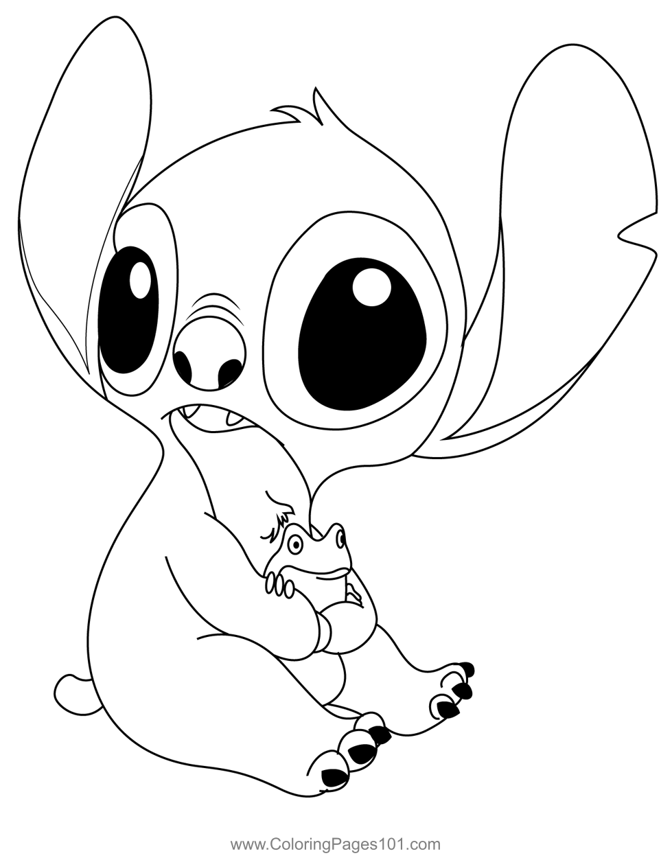 Cute Stitch Coloring Pages for Kids 14