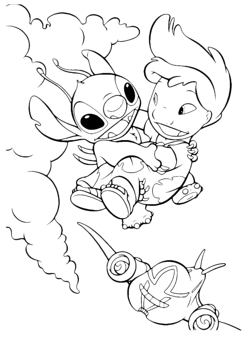 Cute Stitch Coloring Pages for Kids 15