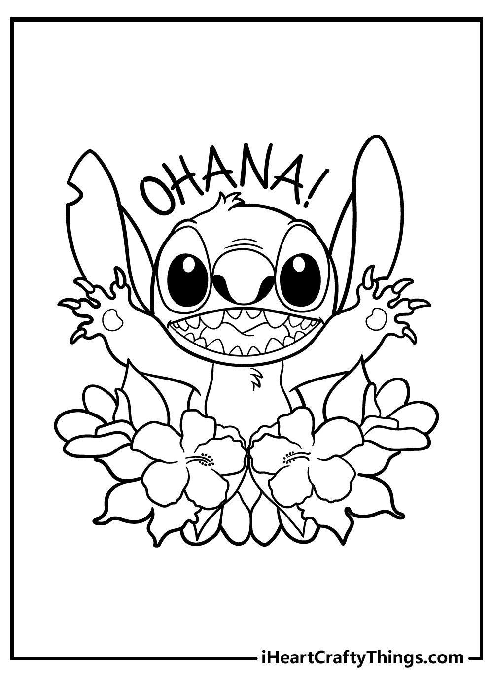 Cute Stitch Coloring Pages for Kids 16