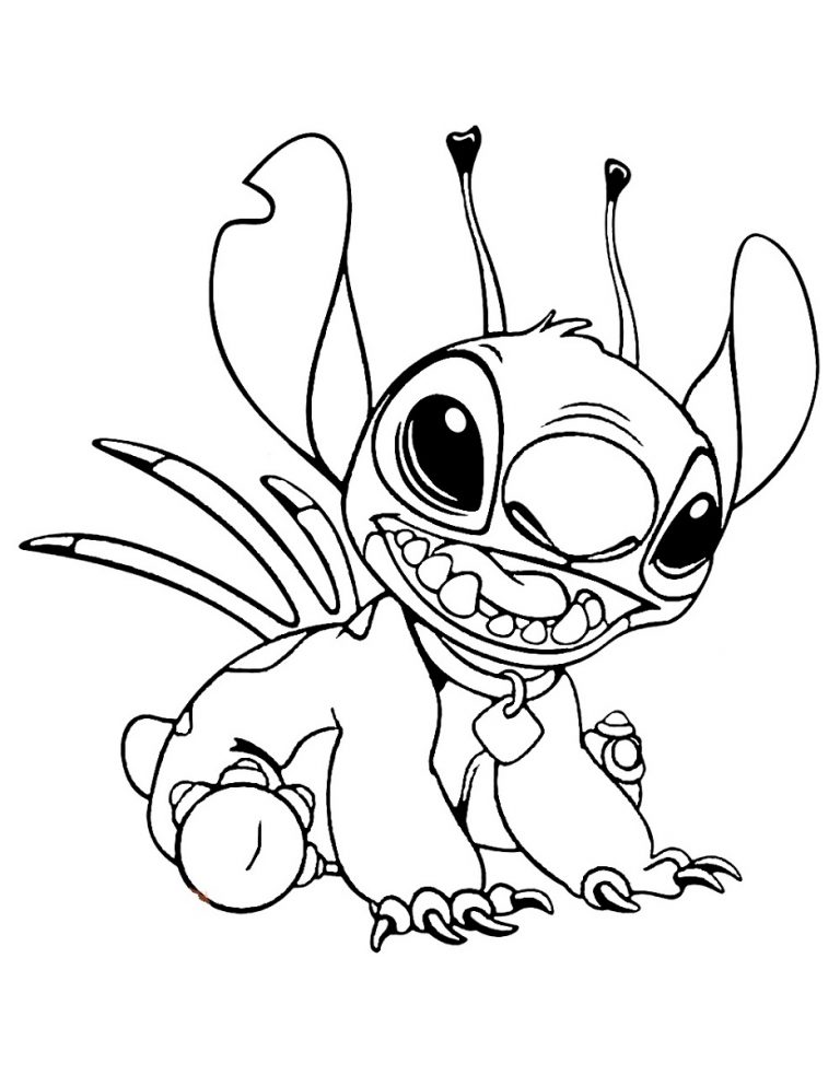 Cute Stitch Coloring Pages for Kids 17